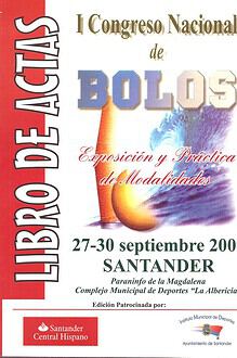 Libro de Actas del I Congreso Nacional de Bolos
