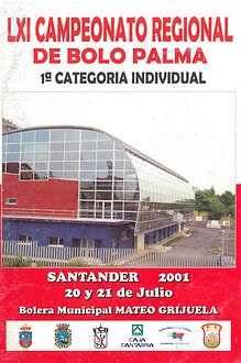 Cpto. Regional 1ª Ind. Bolo Palma 2001