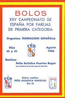 Cpto. de España 1ª Par Bolo Palma 1986