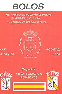 Cpto. de España 1ª Par. y Cpto. de España Infantil – Bolo Palma 1984