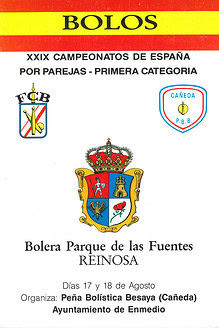 Cpto. de España 1ª Par. Bolo Palma 1990