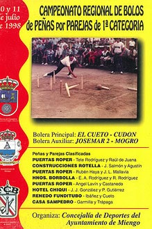 Cpto. Regional 1ª Parejas Bolo Palma 1998