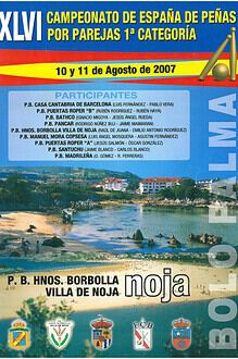 Cpto. España 1ª Parejas Bolo Palma 2007