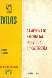 Cpto. Regional 1ª – Bolo Palma 1971