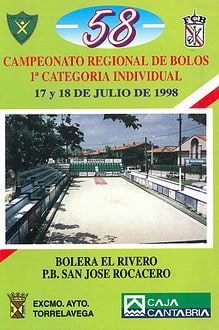 Cpto. Regional 1ª Ind. Bolo Palma 1998