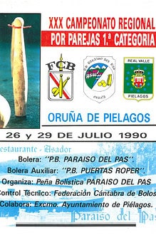 Cpto. Regional 1ª Par. Bolo Palma 1990