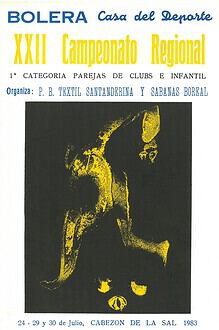 Cpto. Regional 1ª Par. y Cpto. Regional Infantil – Bolo Palma 1983