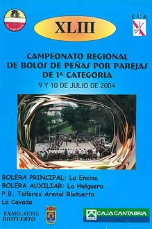 Cpto. Regional 1ª Parejas Bolo Palma 2004