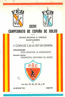 Cpto. de España 1ª Ind. Bolo Palma 1977
